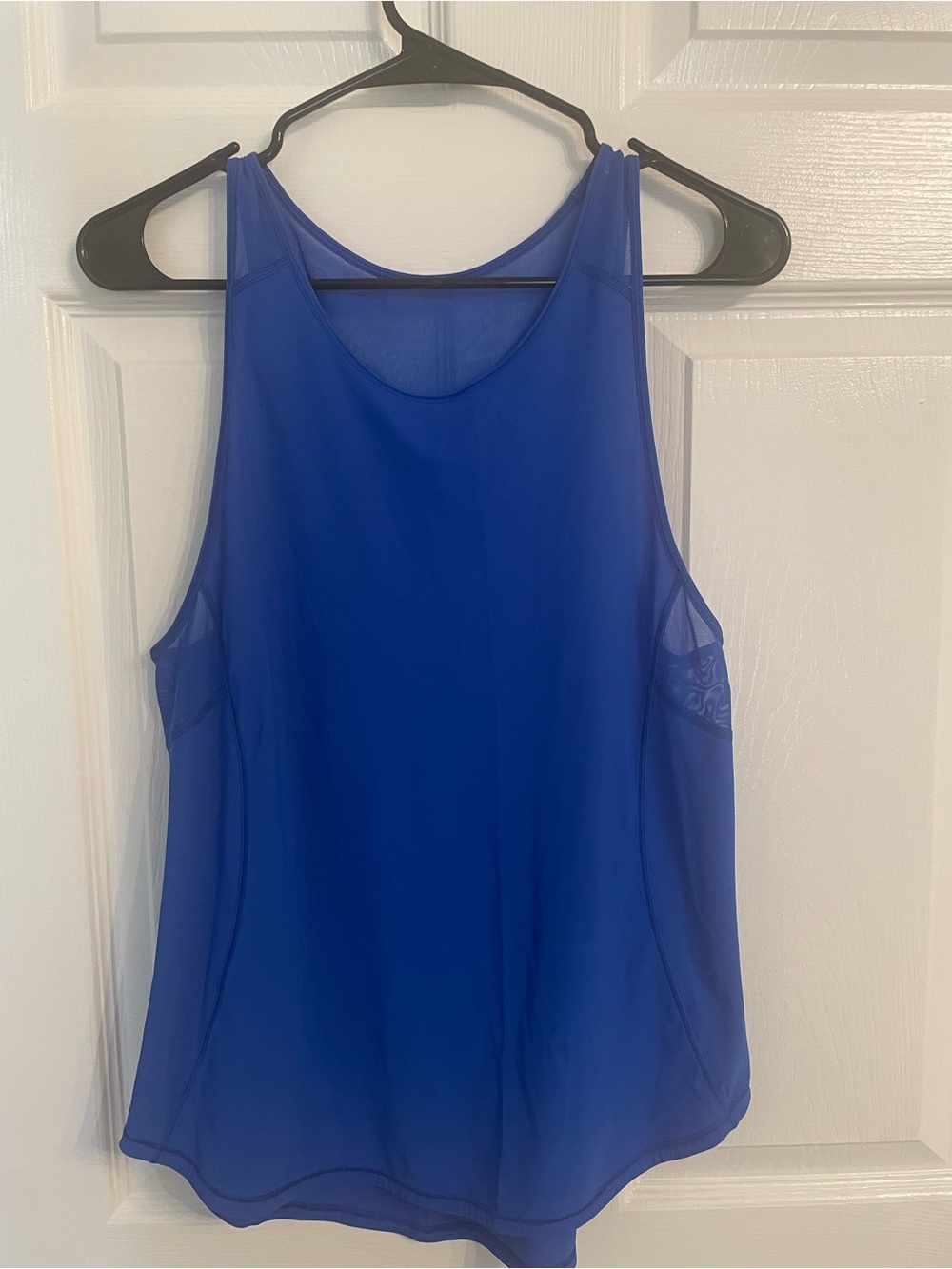 Lulu lemon Blue Racerback Tank Top with mesh detail- Lightweight Activewear